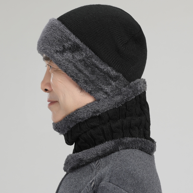 冬季中老年人帽子男士毛线帽保暖老人迈高登帽子男冬天老年人爸爸爷爷