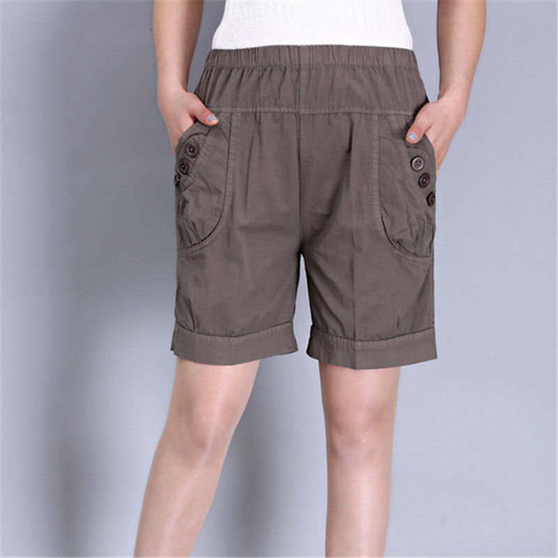 妈妈装夏季短裤女50岁中年女式五分裤夏装中老年女装外穿休闲裤子名