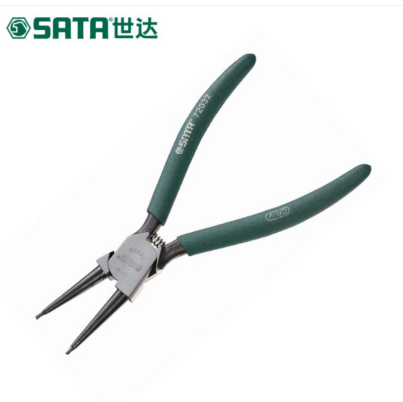 世达(SATA) 德式穴用直口卡簧钳子(内卡簧) 9寸 72033