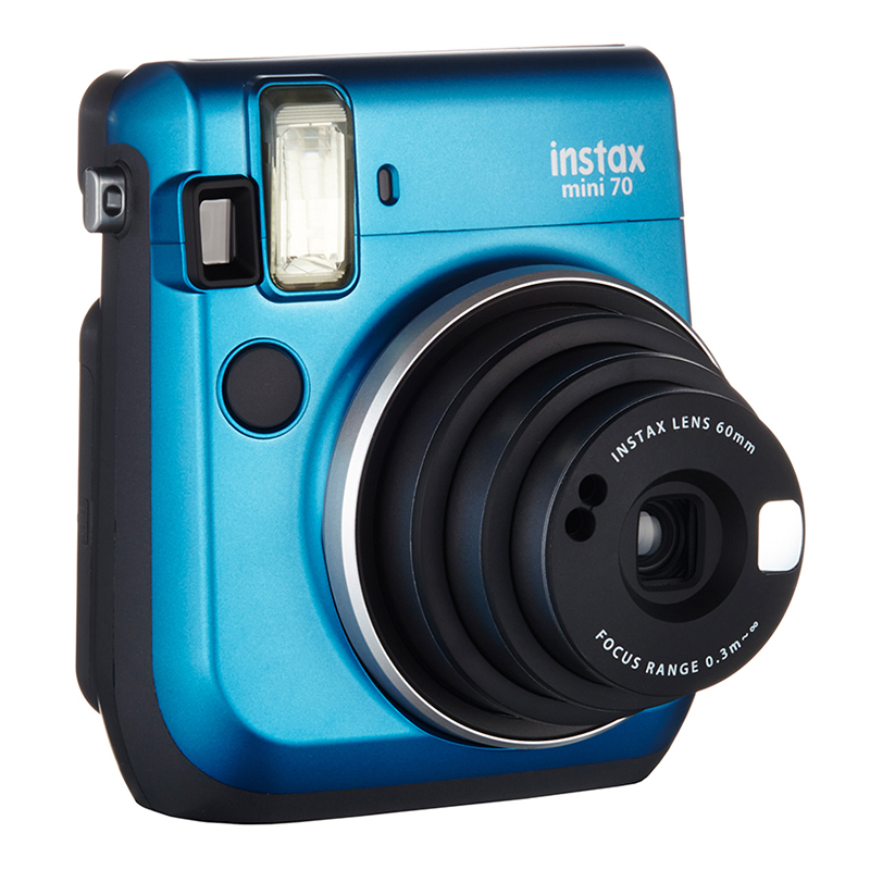 富士(FUJIFILM)INSTAX 拍立得 相机 一次成像相机 mini70相机 冰晶蓝 奢华套餐二(含20张胶片)
