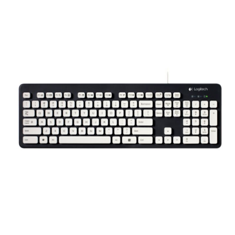 罗技(Logitech)K310 有线水洗键盘 白色按键