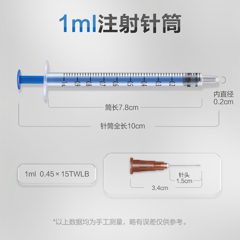 医用一次性无菌注射器1/2/5/10/20ml毫升针筒针管打针带针头1428