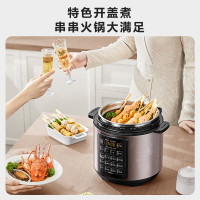 美的(Midea)电压力锅MY-E5924G压力锅5L家用0涂层钢胆高压锅大屏触控智能预约双胆电饭煲3-6人多功能压力煲