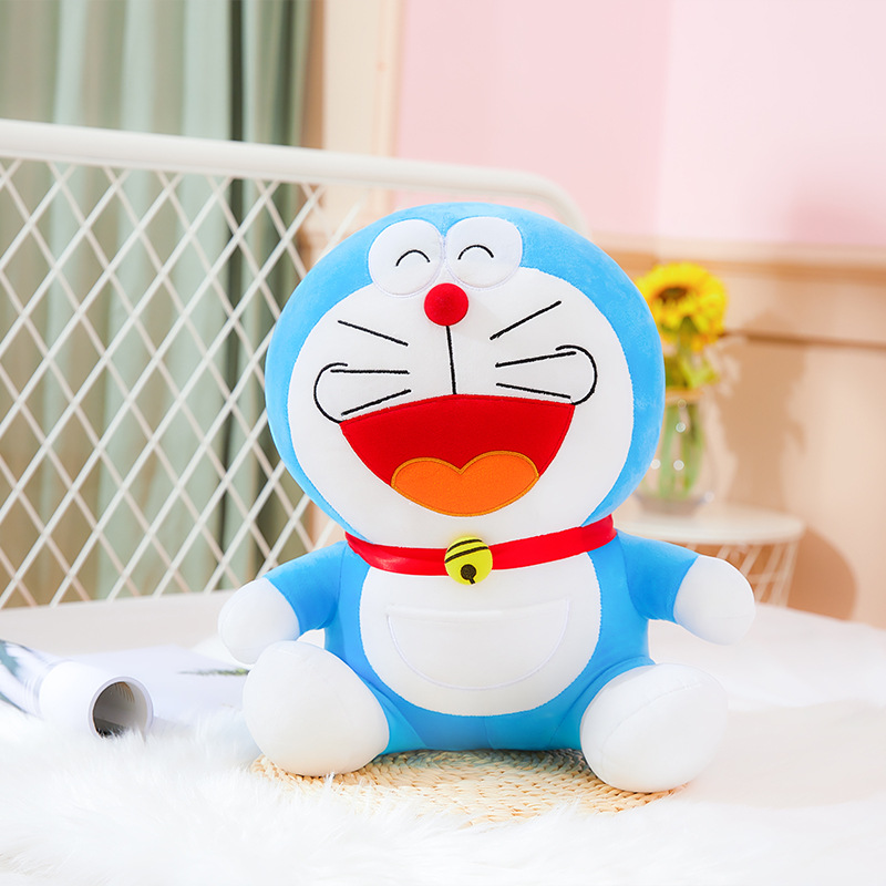 哆啦a梦公仔毛绒玩具机器猫布娃娃送儿童生日玩偶_559 16寸43cm 大笑