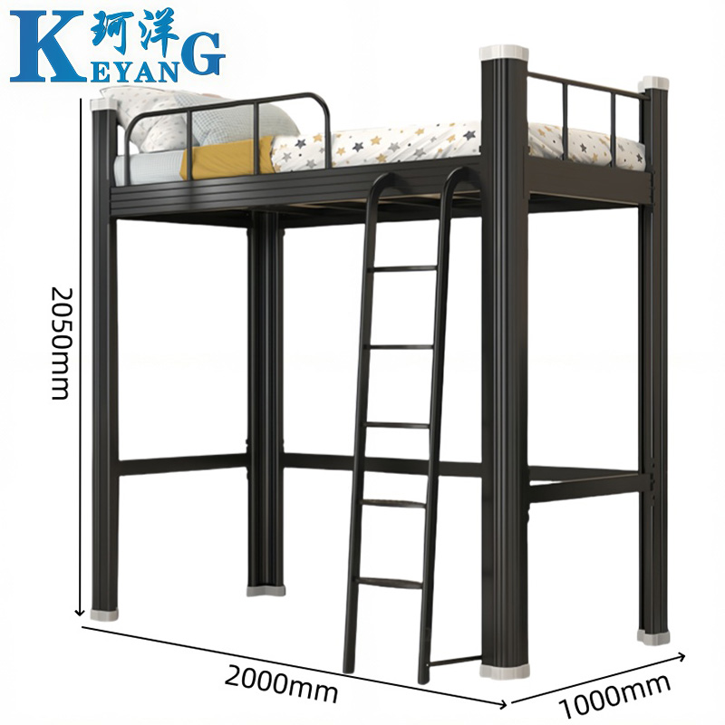 珂洋 公寓床 1米(黑色) 张高清大图