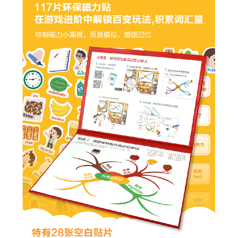 正版 百变思维导图单词记忆书 派糖童书 化学工业出版社 97871223高清大图