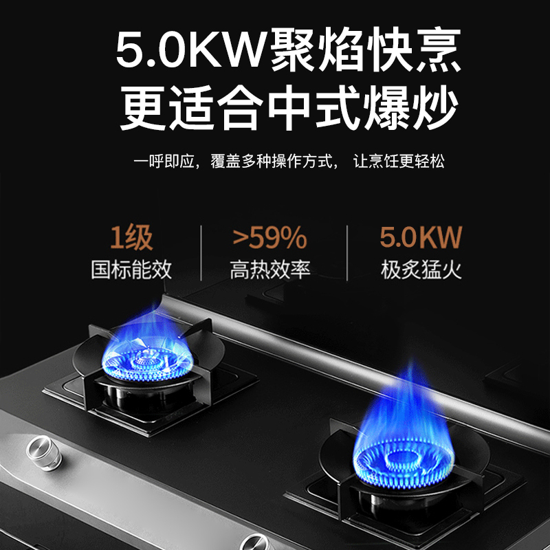 [25档变频]欢呼好太太下吸式集成灶一体灶家用三件套消毒款805#B变频[体感语音消毒柜款] 液化气