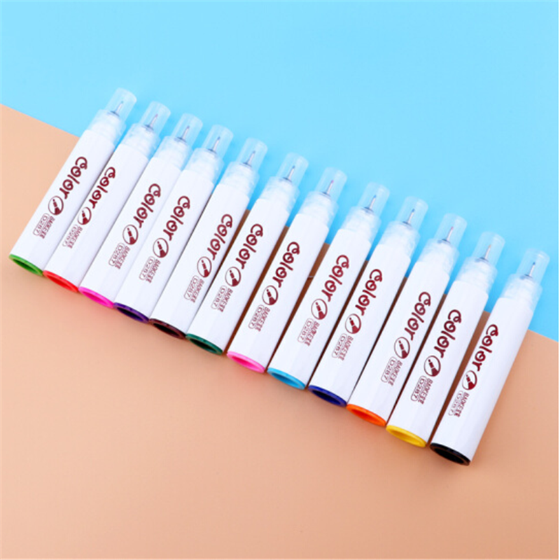 宝克baoked287微孔彩色笔水彩笔彩色记号笔绘画笔12色