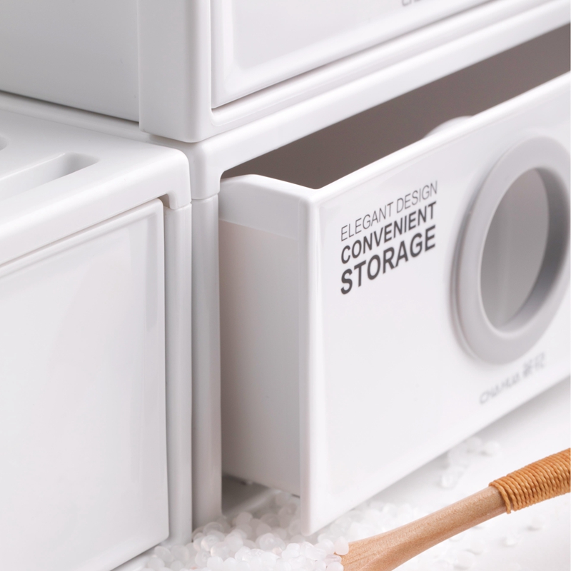 茶花伯纳抽屉式单层收纳柜C19 2.5L/个高清大图