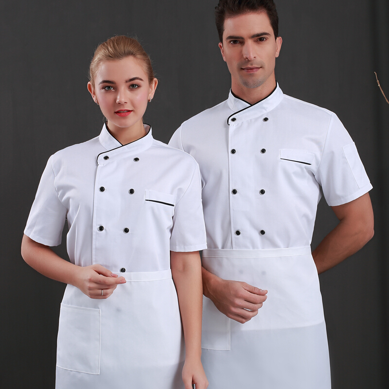 酒店厨师服短袖男饭店餐饮后厨食堂衣服蛋糕烘焙师工作服透气夏装