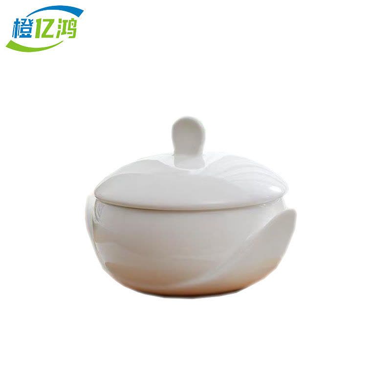 橙亿鸿 纯白骨瓷炖盅 位上汤盅 300ml 个图片