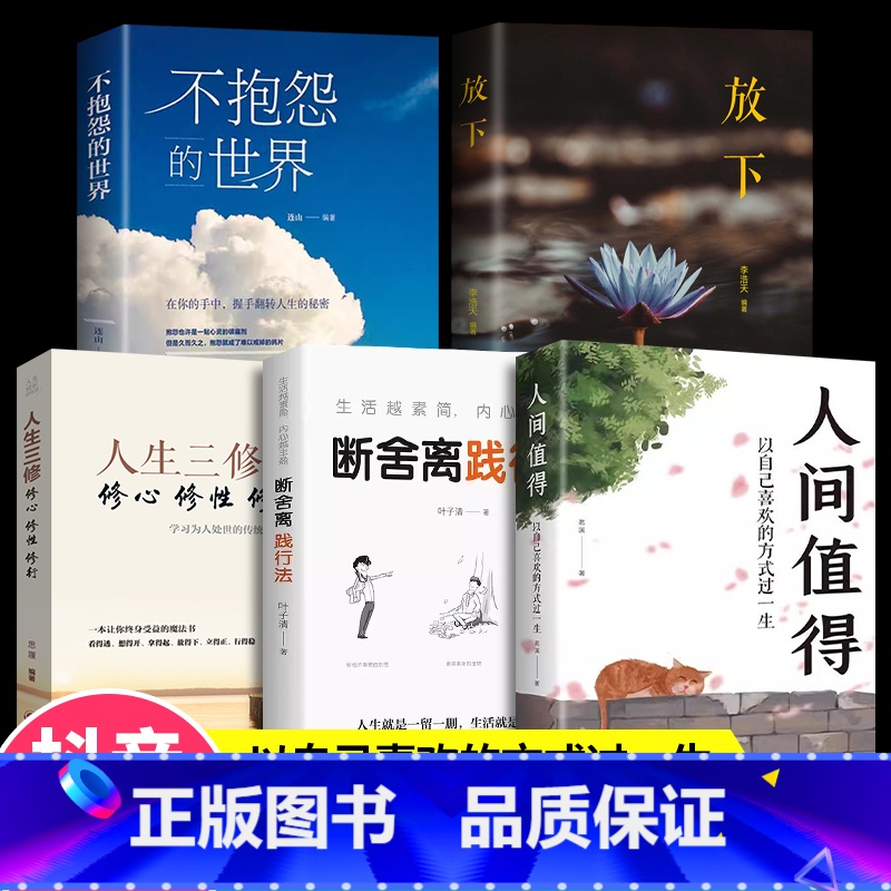 [抖音同款]走出困境 重获新生 [正版]抖音同款人间值得这世界很好但你也不差以自己喜欢的方式过一生写给生活的哲思励志学书高清大图