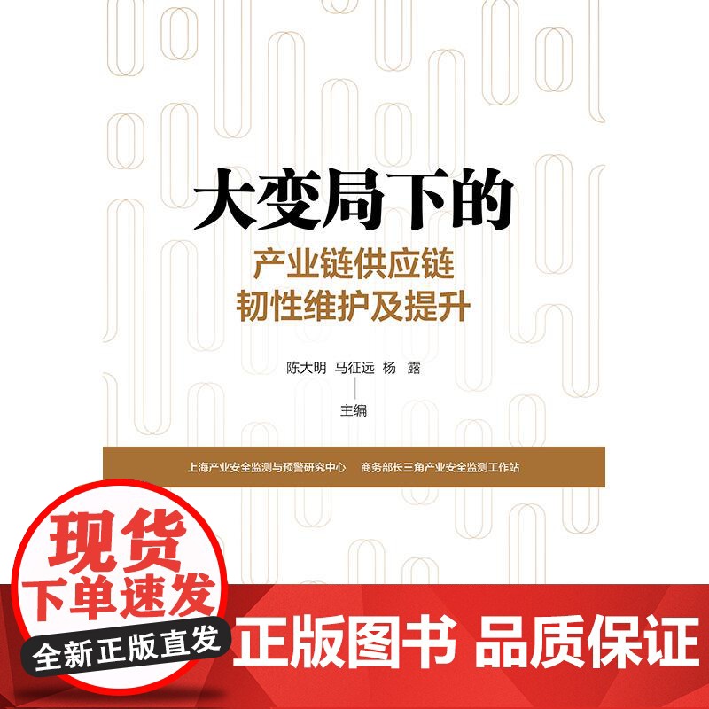 大变局下的产业链供应链韧性维护及提升 陈大明马征远杨露主编上海人民出版社中国汽车半导体生物医药如何融入全球供应链高清大图