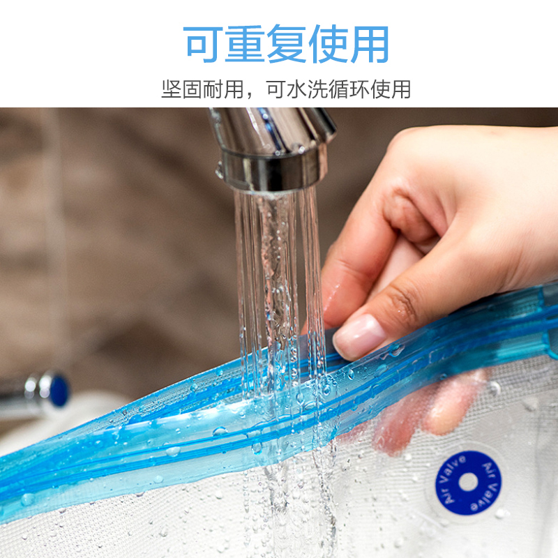 壹志食品真空保鲜袋抽空气食物真空压缩袋塑料密封袋家用零食水果蔬菜包装袋子加厚拉链式冰箱储物袋干果储存狗粮防潮中号5个高清大图