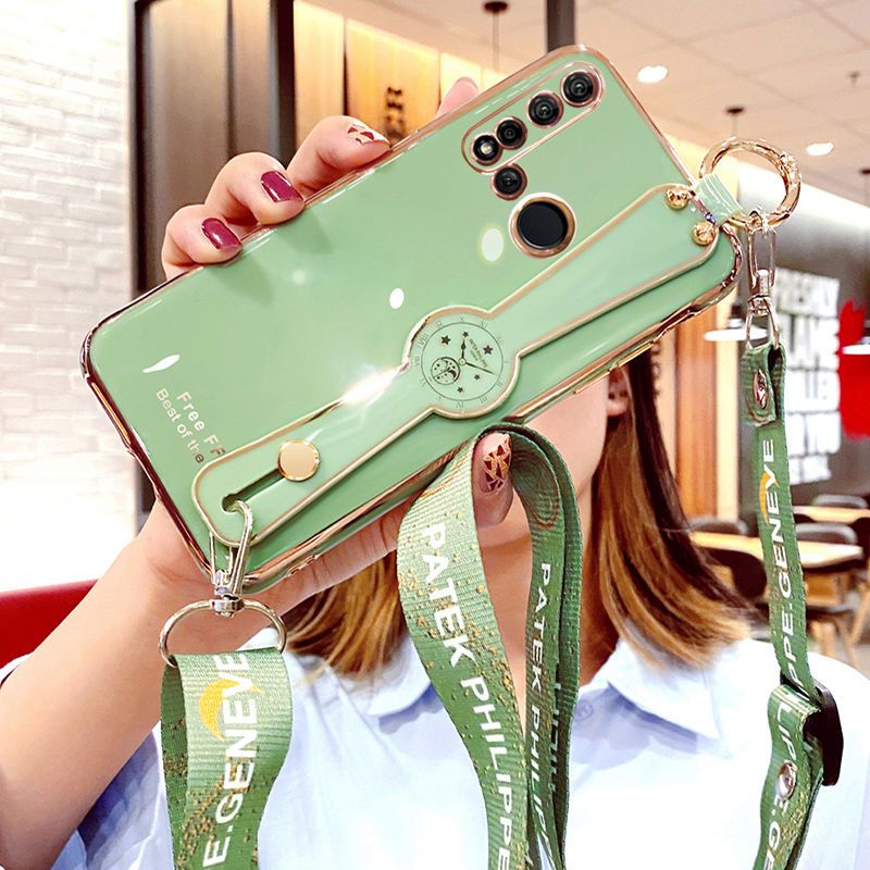 华为nova5i手机壳novi5i腕带nov硅胶保护套NOVO全包防摔软note5女 nova5i Pro 【祖母绿】电