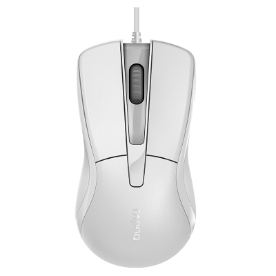 雷柏（RAPOO）N19 白色 有线鼠标 办公鼠标