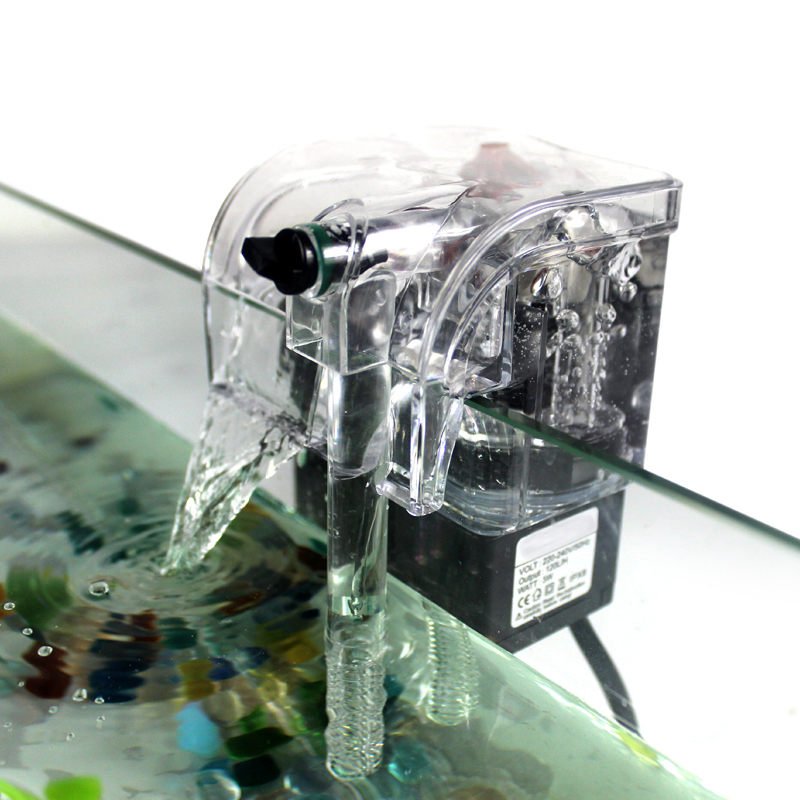 小型鱼缸壁挂瀑布过滤器 水妖精增氧泵水族箱外置水泵过滤高清大图
