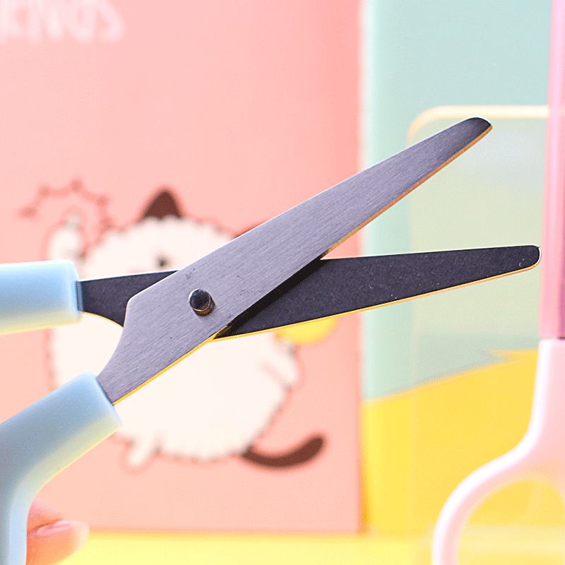 得力(deli) 6021学生剪刀(蓝色)高清大图