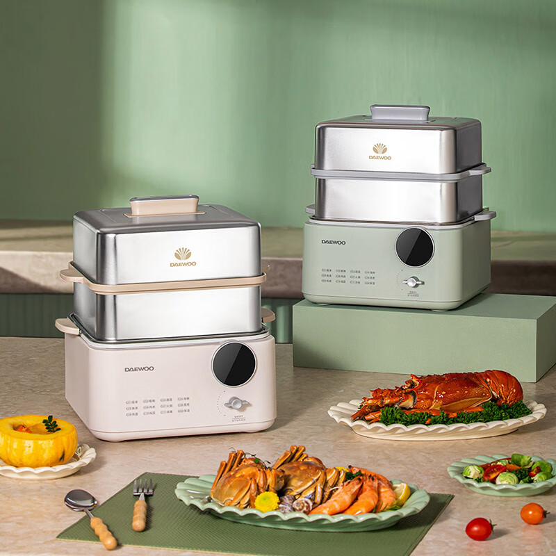 大宇 电蒸锅 DYZL-12L35 莫兰迪绿(彩邮)高清大图