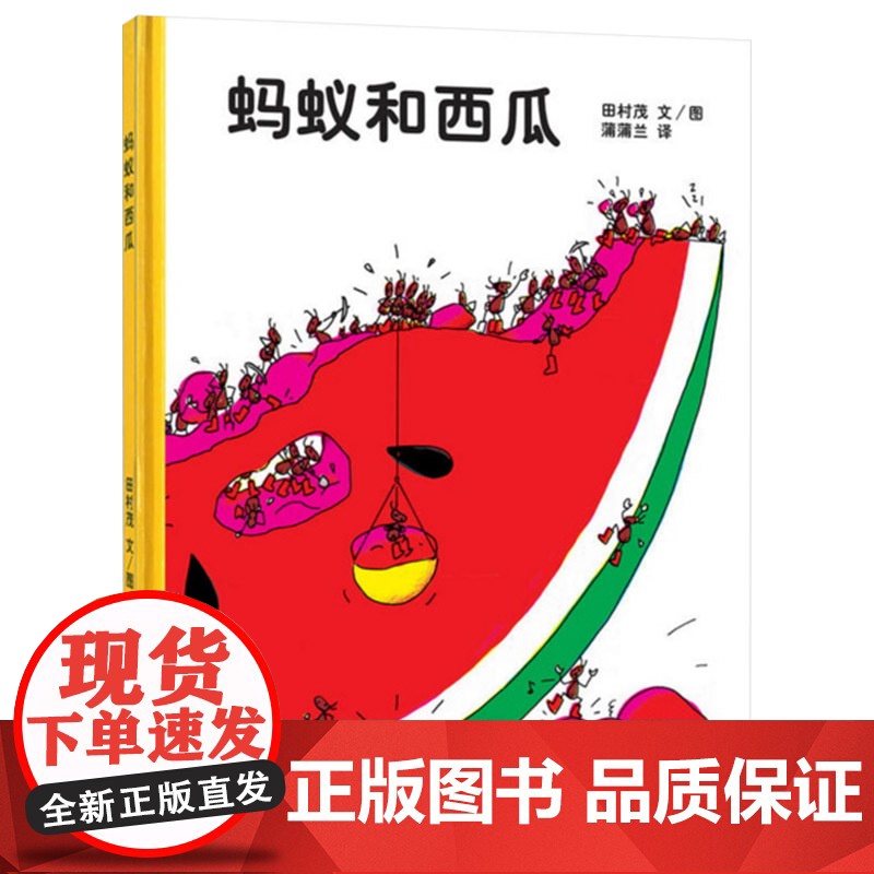 蚂蚁和西瓜硬壳精装图画书日本低幼儿童蒲蒲兰低幼趣味绘本启蒙读物1岁2岁3岁4岁幼儿园小学 亲子共读正版童书读物高清大图