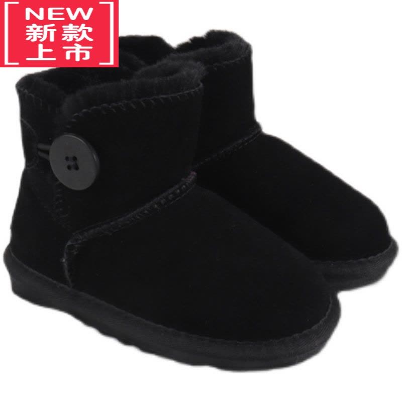 可莉允新款儿童雪地靴男宝宝短靴韩国女童保暖棉鞋加绒靴子雪地棉图片