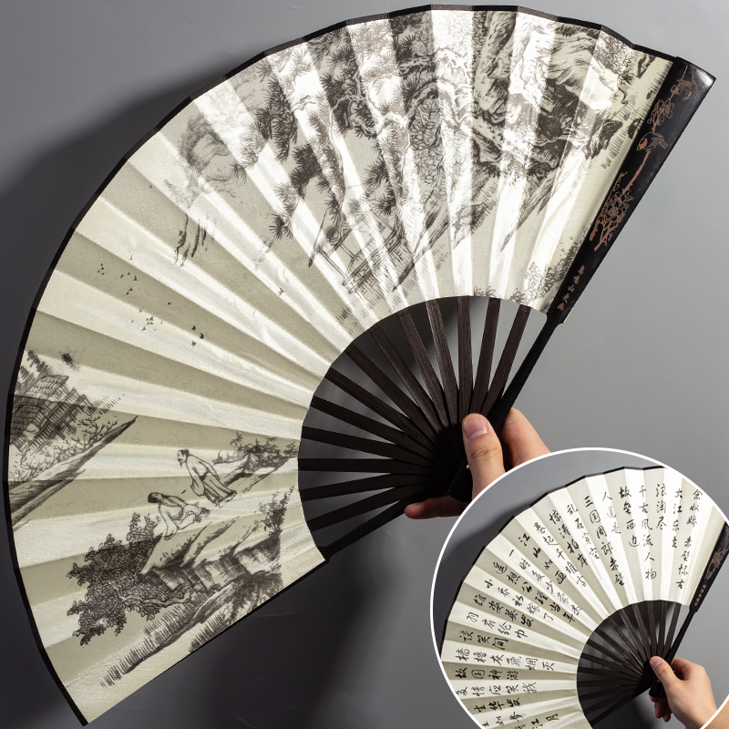 扇子古风折叠中国风古典汉服男随身夏季蹦迪复古古装舞蹈折扇定制赤壁怀古升级款报价 参数 图片 视频 怎么样 问答 苏宁易购