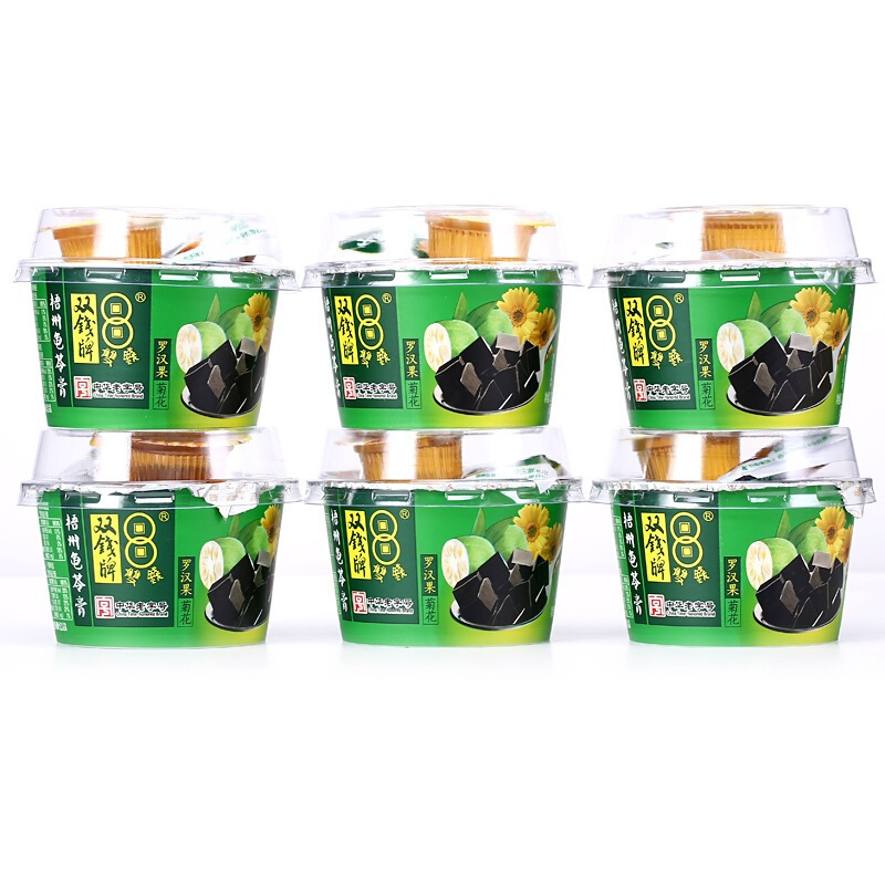 双钱牌 龟苓膏罗汉果菊花200g*6 浓缩型 中华老字号 五谷营养品