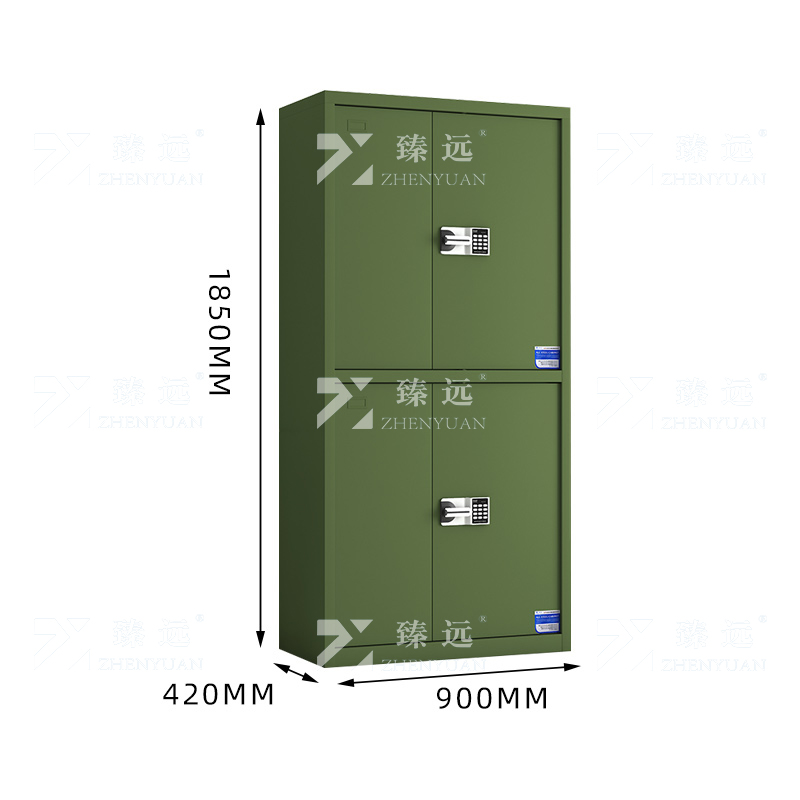 臻远 ZYJJ-80078 保密柜 绿色通双节智能密码锁 长900*宽420*高1850 单位:1台高清大图
