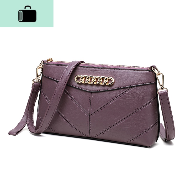 中年女包斜挎包女士手机包零钱包妈妈买菜斜跨手拎小包包婆婆简约NEW LAKE 紫色五环两条肩带可以放太阳伞