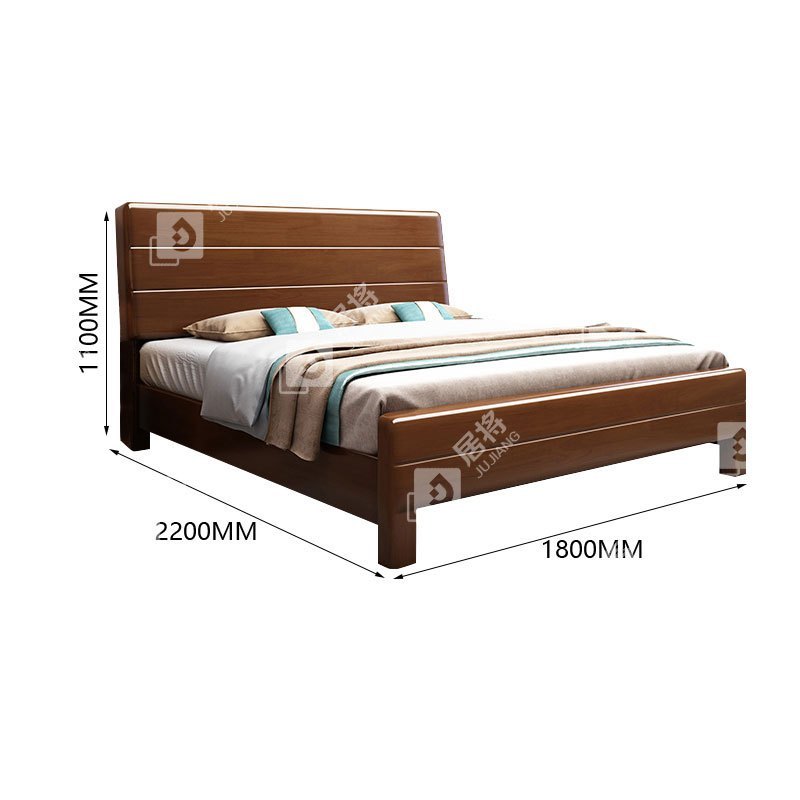 居将 JJ4031126 实木床宿舍家具1.8米双人床
