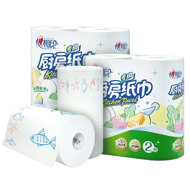 KT102心相印厨房纸巾75节*8卷