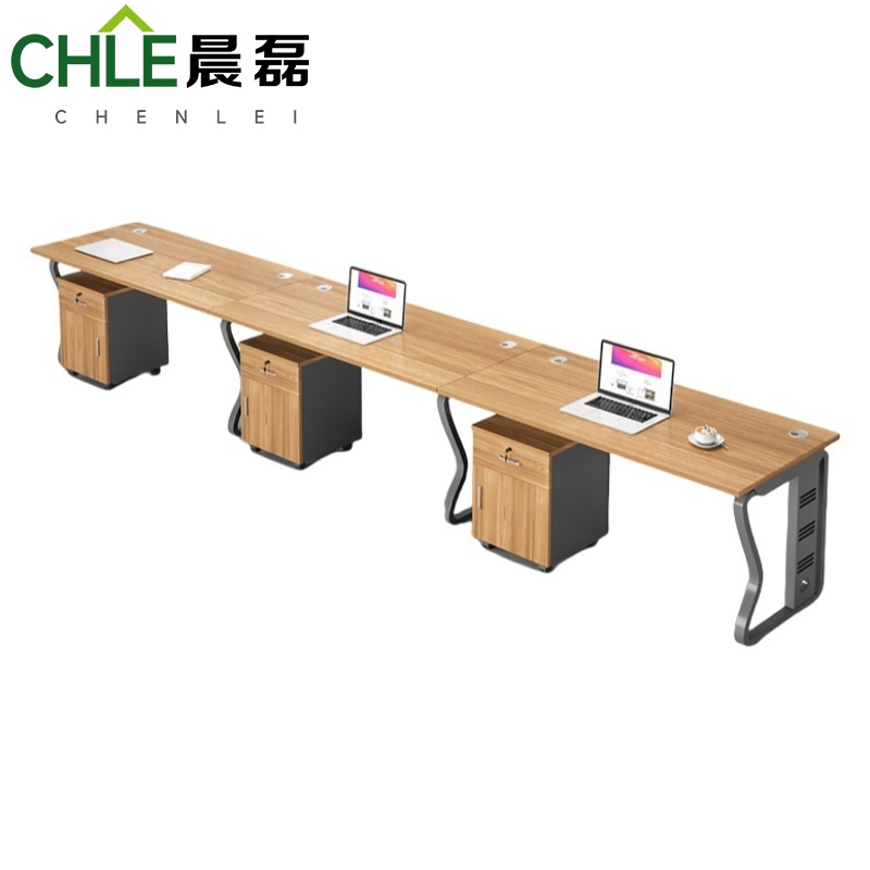 晨磊 办公工位 三人位含柜360*60*75cm 套高清大图