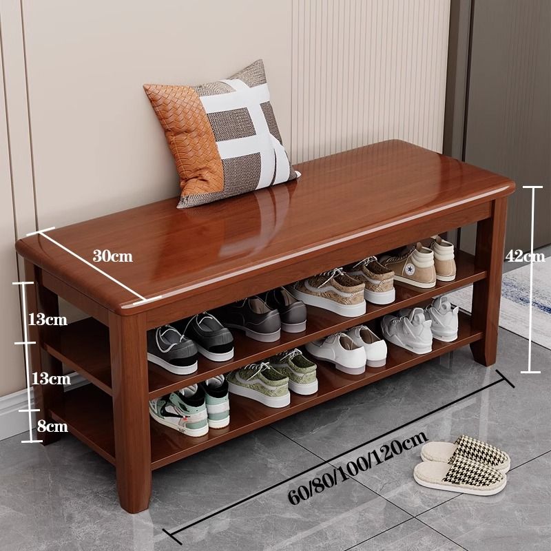 黎珞兴换鞋凳两层胡桃色100cm个高清大图