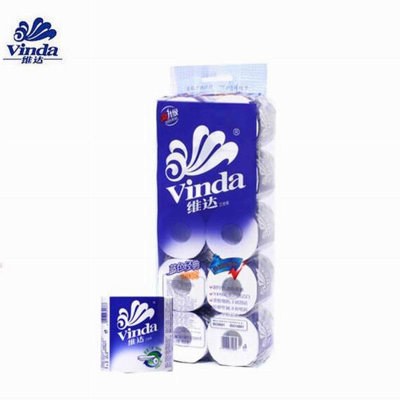 LTSM 维达 卷纸空芯卫生纸厕纸3层160g*10卷蓝色经典V4068 (10卷/提)