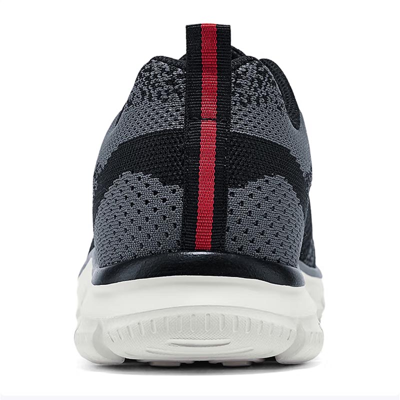 斯凯奇男款休闲运动鞋232699/BKRD-10双高清大图