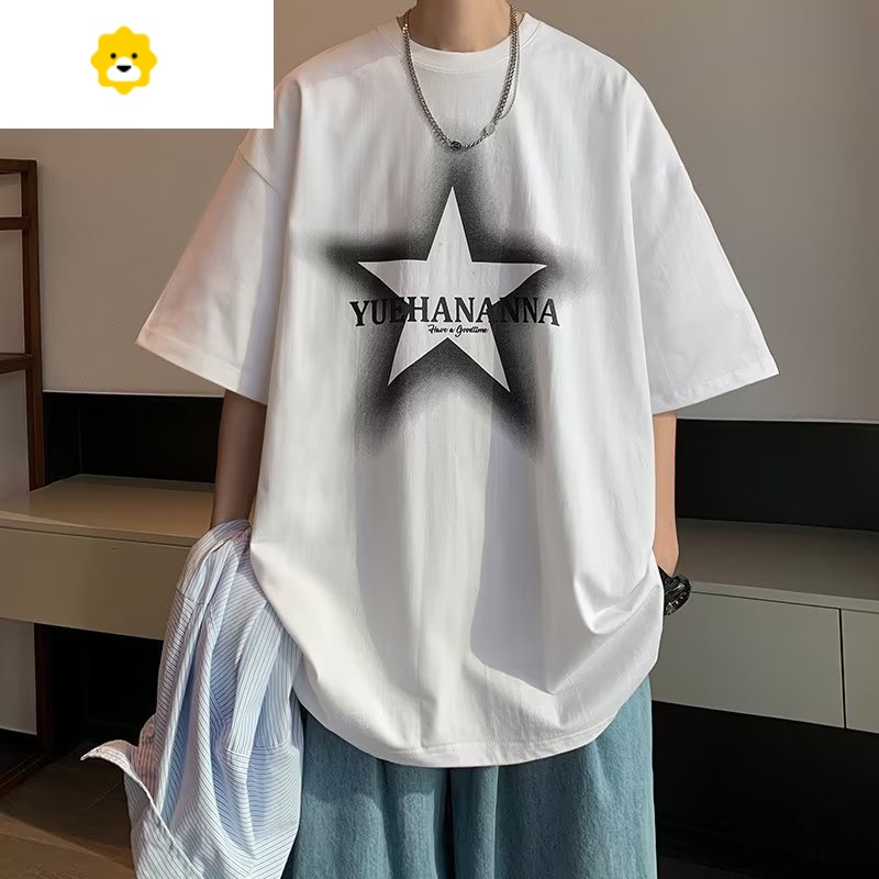 FISH BASKET季港风ins短袖t恤套装男韩版潮流帅气青少年学生休闲运动两件套