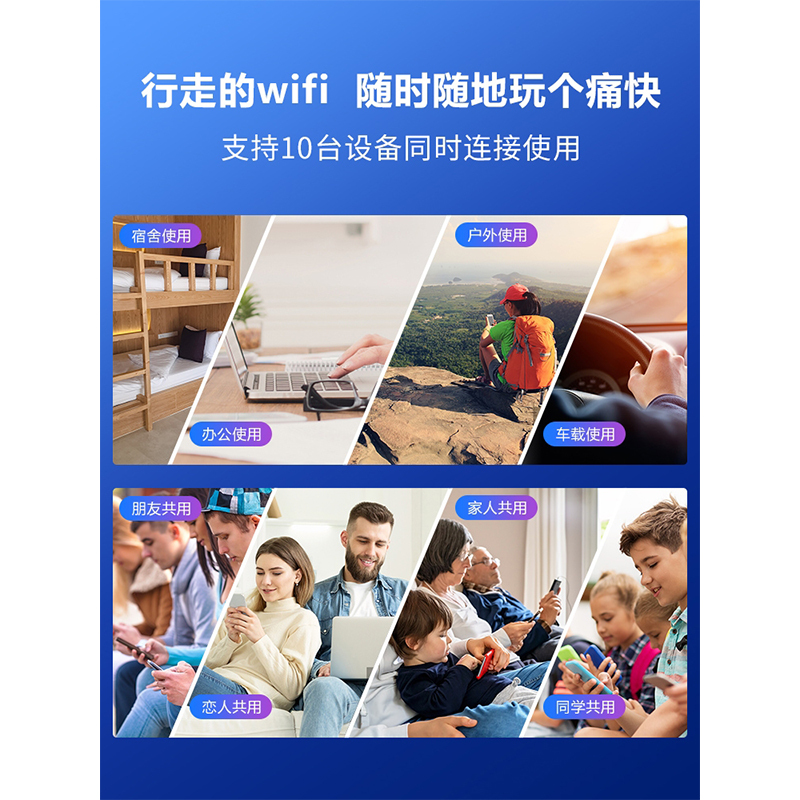 ZDX移动随身WiFi无限流量不限速神器全网通用免插卡无线网络便携设备4g无线路由器车载热点mifi物联上网