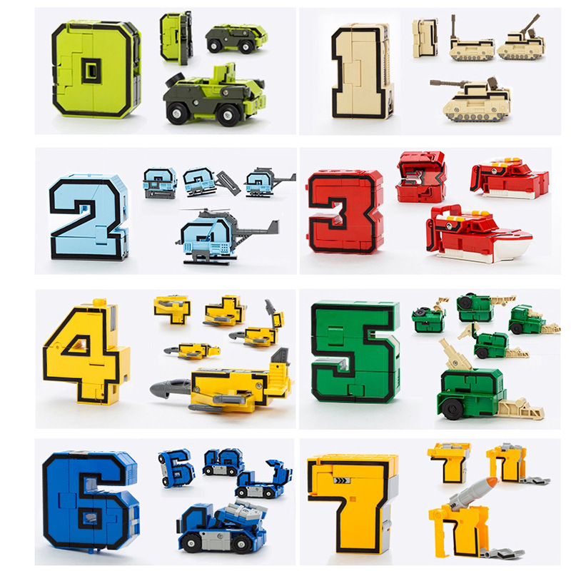 数字变形字母金刚合体恐龙动物机器人积木百变战队科技时代58 2806A数字版高清大图