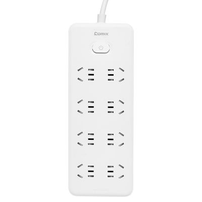 齐心 PCP-WZ8105 延长线插座 8位40孔 总控全长10.0米 白 白色