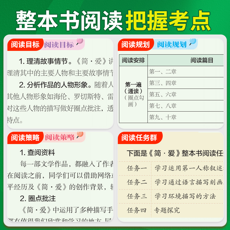 [人民教育出版社]简爱 [正版]儒林外史原着简爱书籍九年级必读课外书人教版和老师吴敬梓完整版初三名著初中语文上册下册书目
