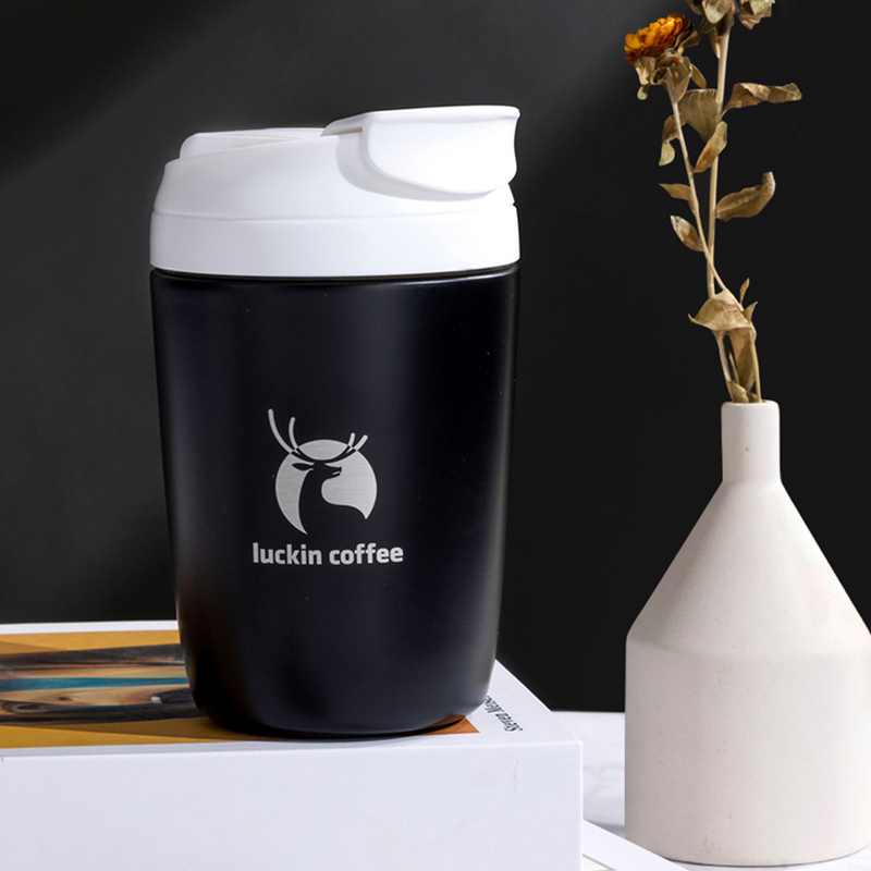 瑞幸咖啡(luckin coffee)奶盖双饮杯咖啡杯便携不锈钢保温杯