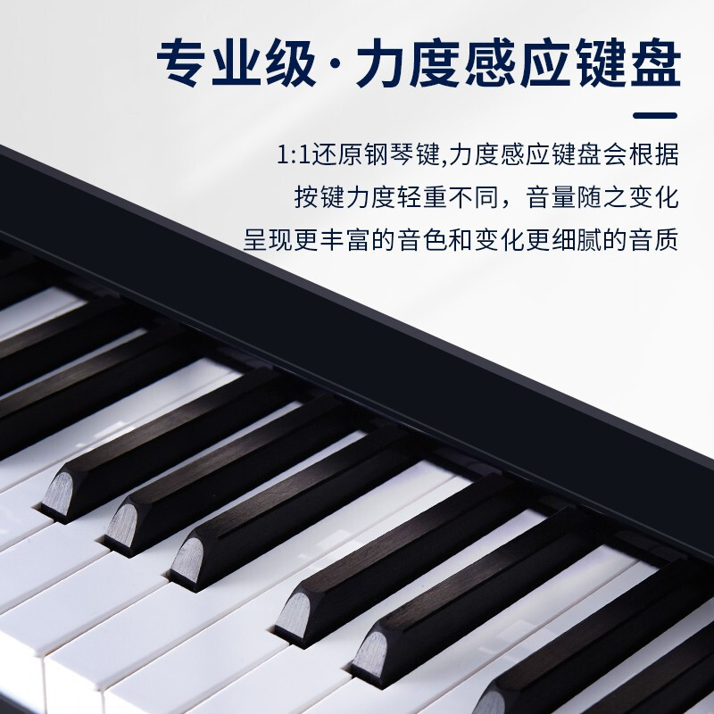 朗动(LMOVE)智能便携电子琴88键成人幼师初学者儿童专业考级演奏幼儿园专用MS-390 送配件礼包