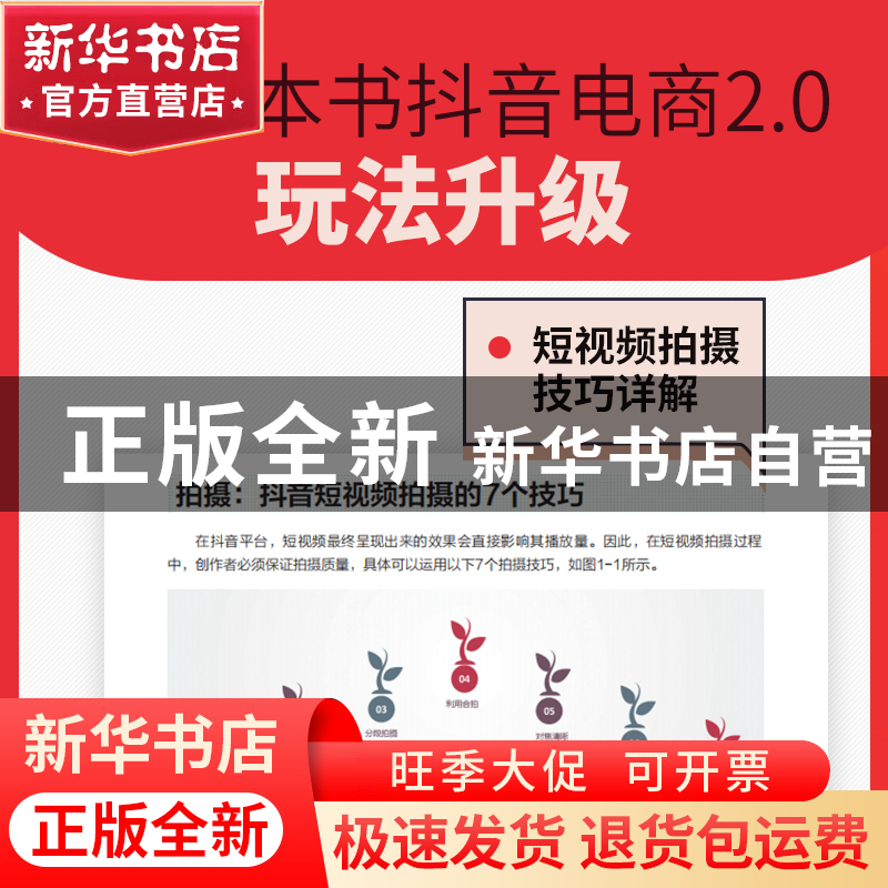 正版 抖音电商2.0运营全攻略:内容创作×蓝V运营×直播带货×投放技高清大图