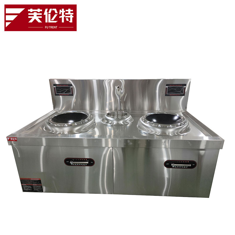 商用电磁炉双头单尾400mm单头灶台小炒炉15kw*2学校食堂电灶台电炒炉 工程款