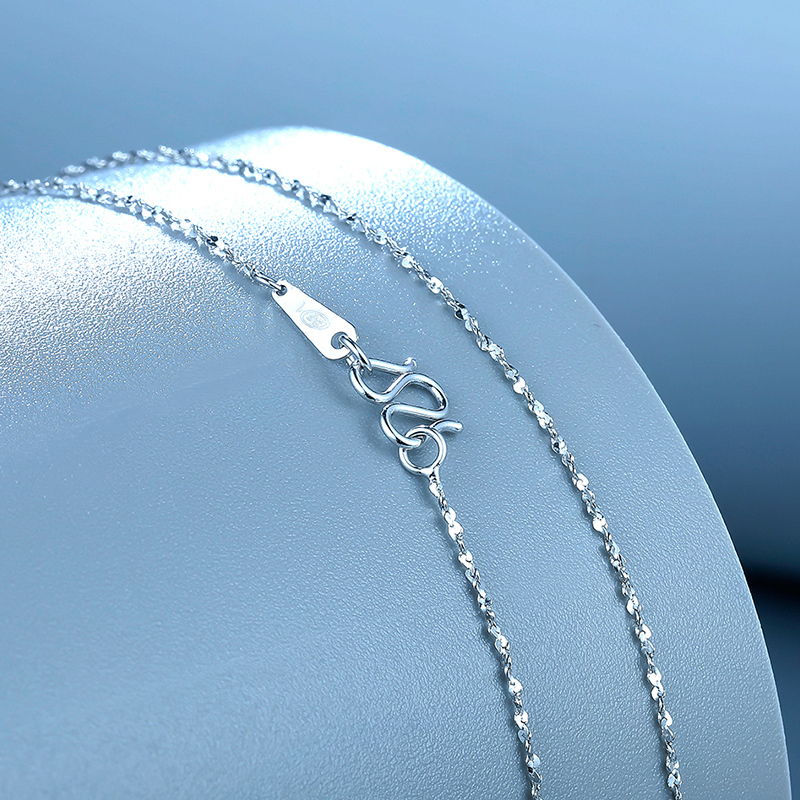 周六福zhouliufu珠宝pt950铂金项链女款经典满天星白金锁骨项链挚爱pt