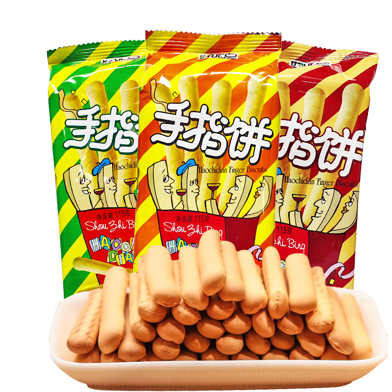 达利园 早餐手指饼干690g(115gx6袋) 磨牙棒小零食童年办公室休闲食品