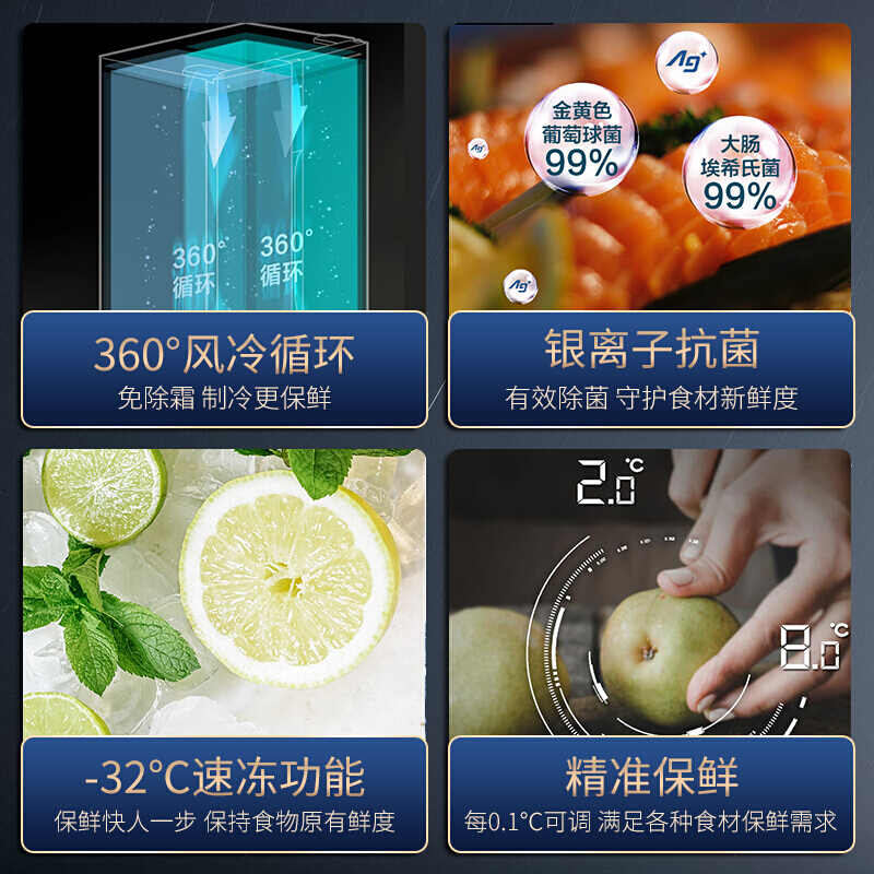 松下(Panasonic)NR-EW63WPA-W 632升对开门 一级能效风冷无霜立体风循环 钢化玻璃面板展示柜高清大图