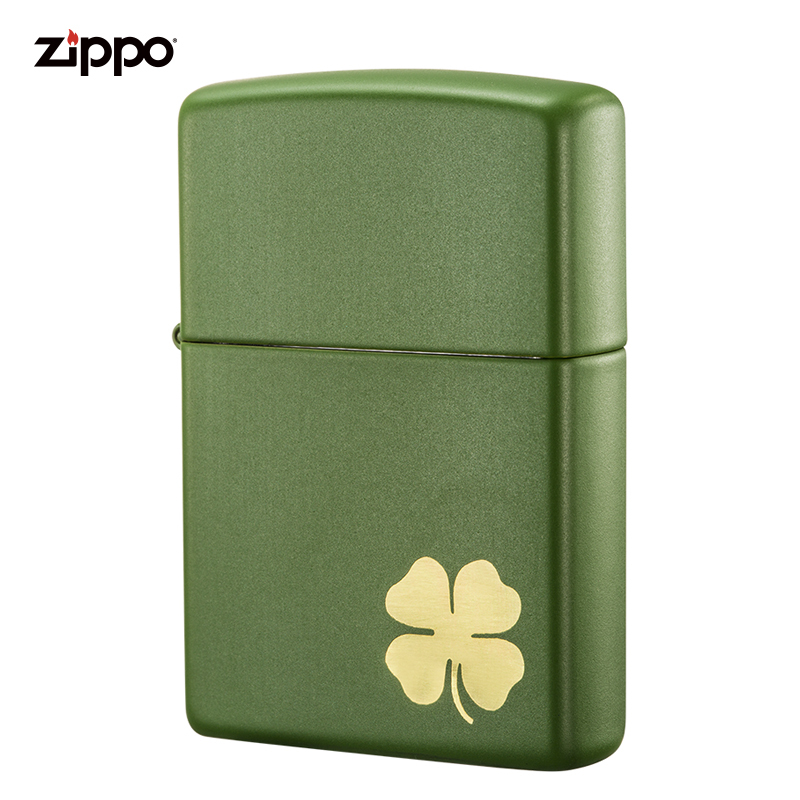 zippo芝宝打火机美国原装ZIPPO之宝防风煤油打火机四叶草21032-043287