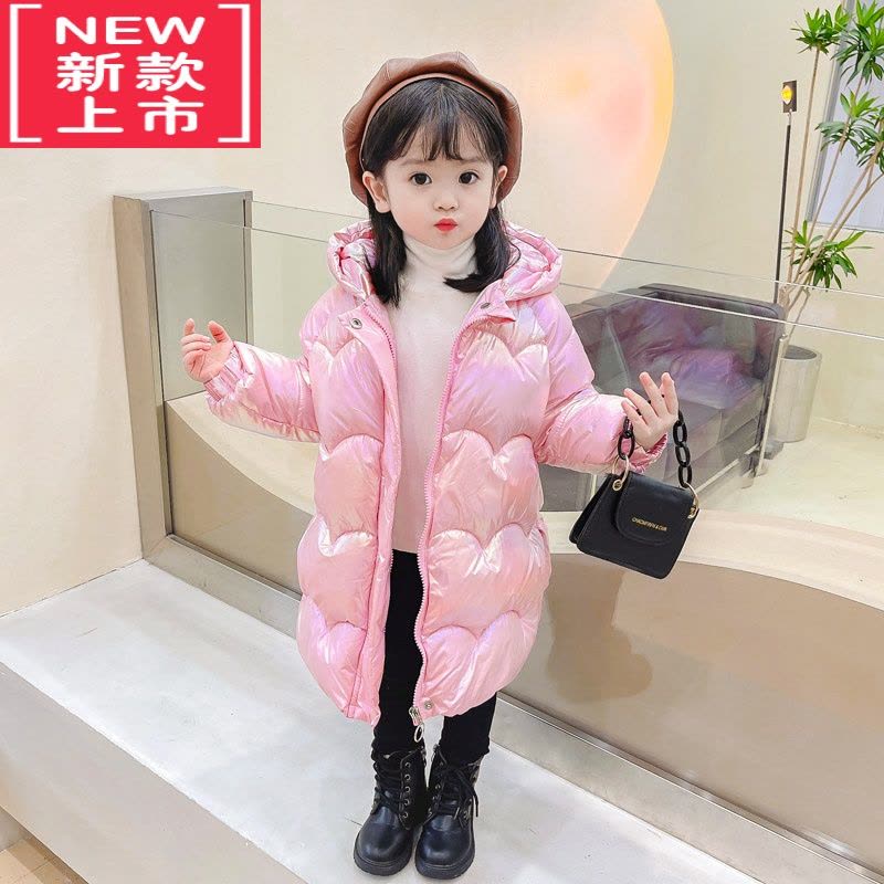 可莉允反季女童棉服2022秋冬装儿童免洗棉袄女宝宝羽绒棉外套中长款洋气图片