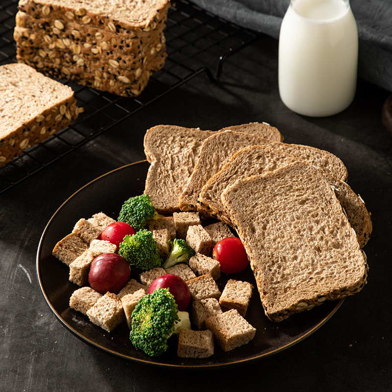 [学生组]刻凡[粗粮面包350g]黑麦吐司手撕面包全麦粗粮代餐早餐零食
